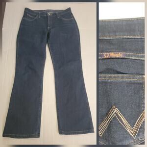Wrangler Q-Baby Women's/Jrs Sz 9/10 x 30 Dark Wash Straight Boot Cut Jeans WRQ20